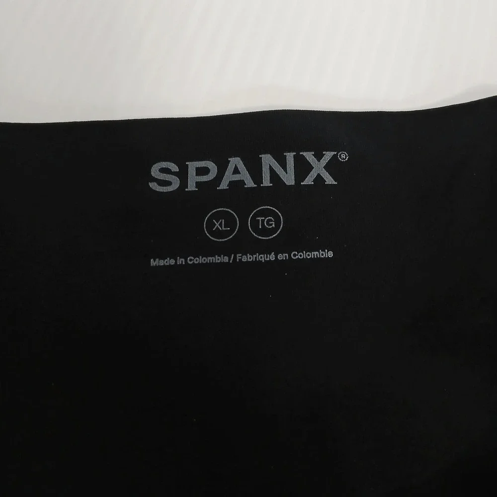 SPANX Black Seamless Thong Panty Underwear‎ XL Comfortable Shaping Waistband